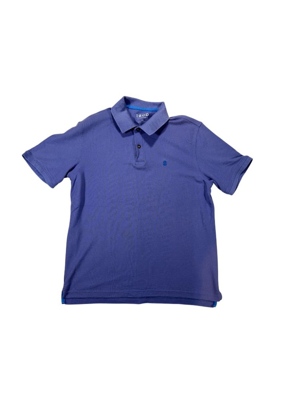 IZOD Mens Advantage Polo Shirt Size Large Blue Short Sleeve Golf Casual Comfort